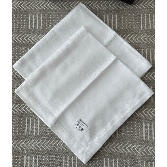 NWT Waterford Crystal formal MAEVE napkins white with design 21”x21” set of 12 - Picture 3 of 16